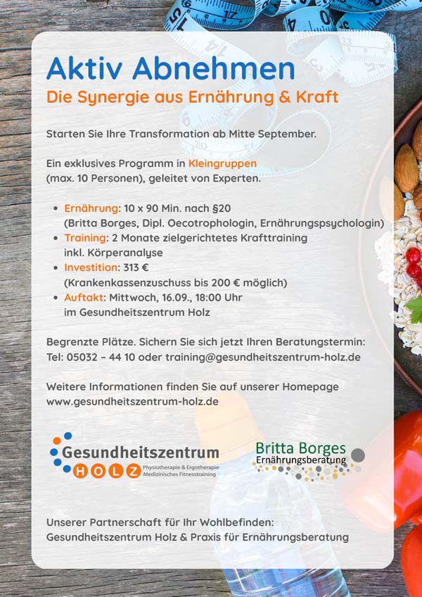 Aktiv abnehmen - Flyer als PDF runterladen